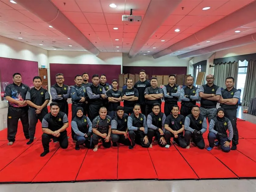 Security and enforcement officers during close-combat training with JEET Academy KL